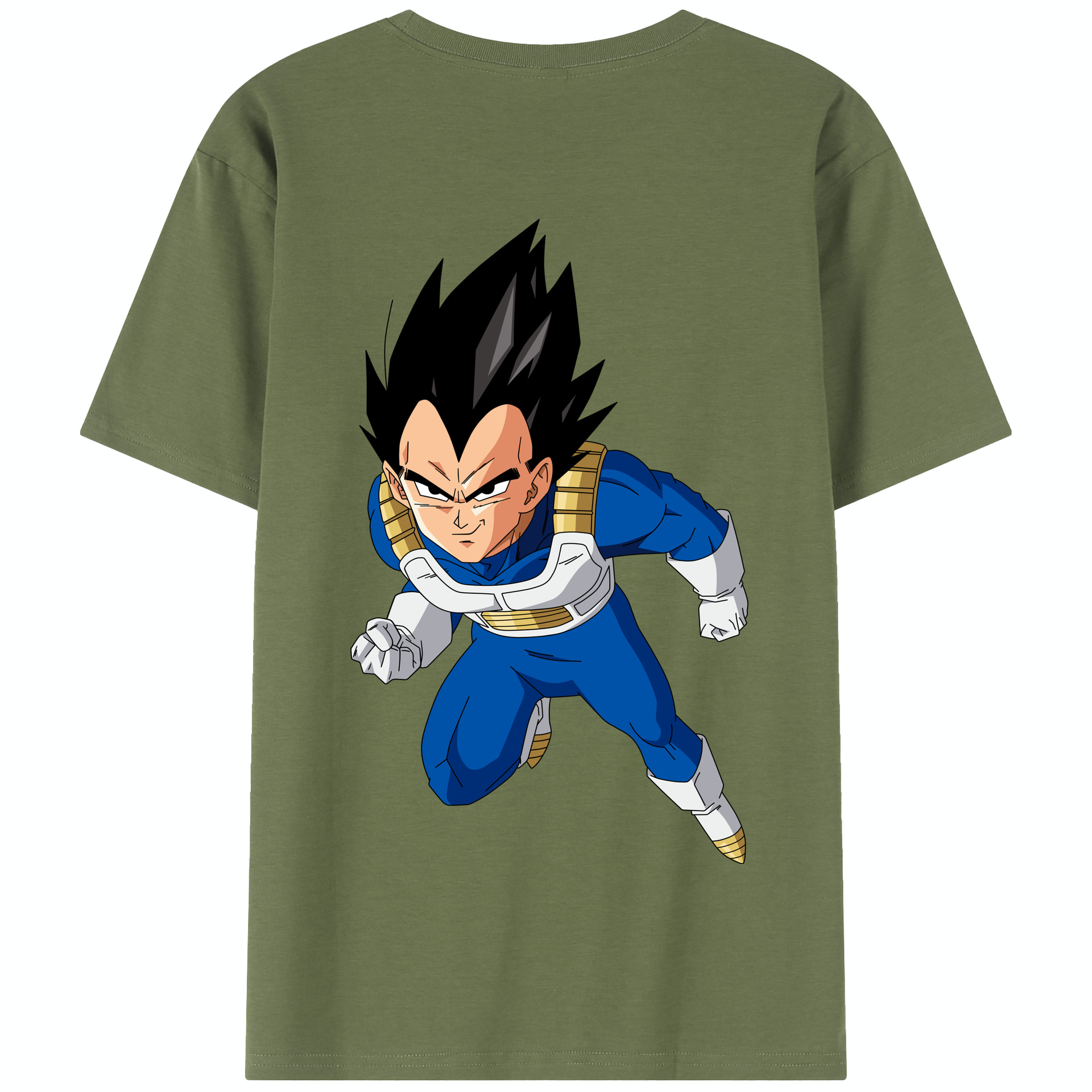 （画像用） ドラゴンボール ベジータ四世（Bejīta Yonsei）DRAGON BALL Vegeta IV 綿100％半袖Tシャツ（背面プリント）